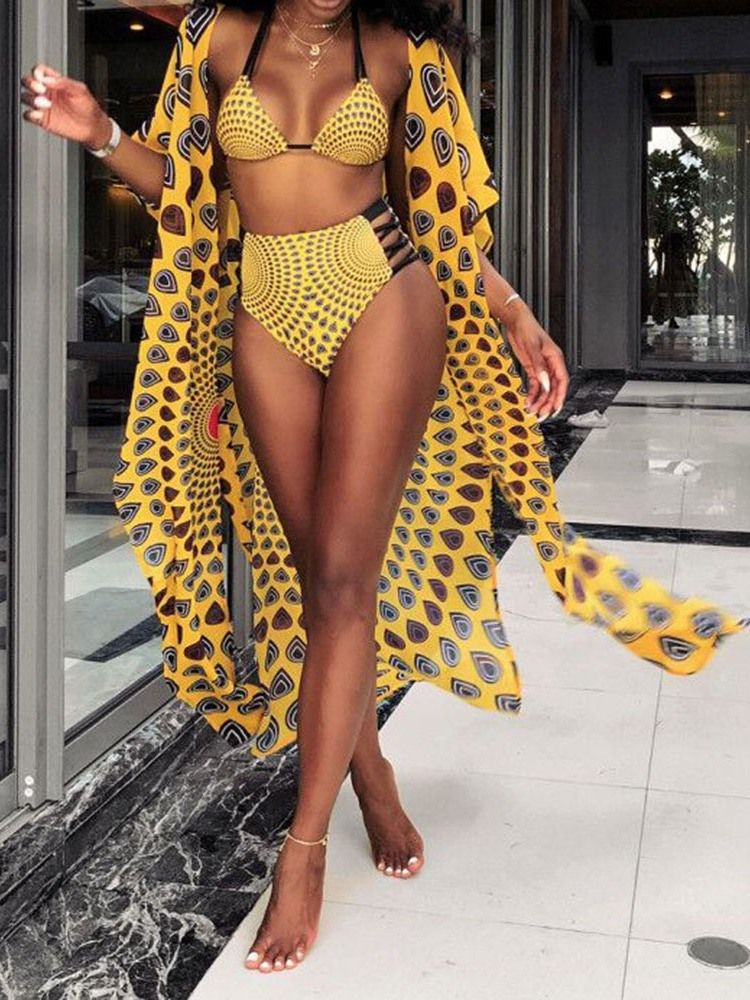 Maillot De Bain À La Mode À Imprimé Géométrique Pour Femme