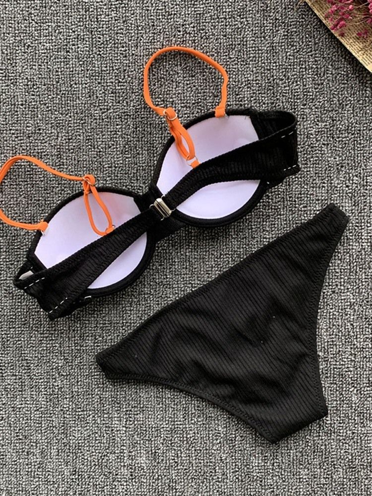 Maillot De Bain Patchwork Sexy À Blocs De Couleurs Pour Femmes