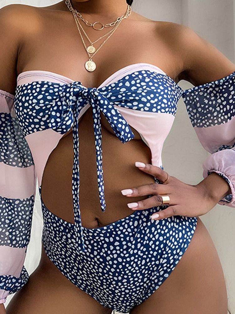 Maillots De Bain Pour Femmes À Lacets À Pois Occidentaux