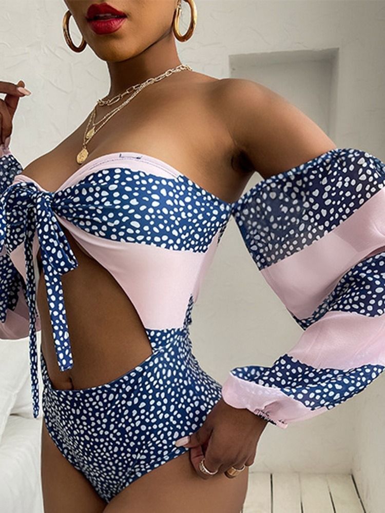 Maillots De Bain Pour Femmes À Lacets À Pois Occidentaux