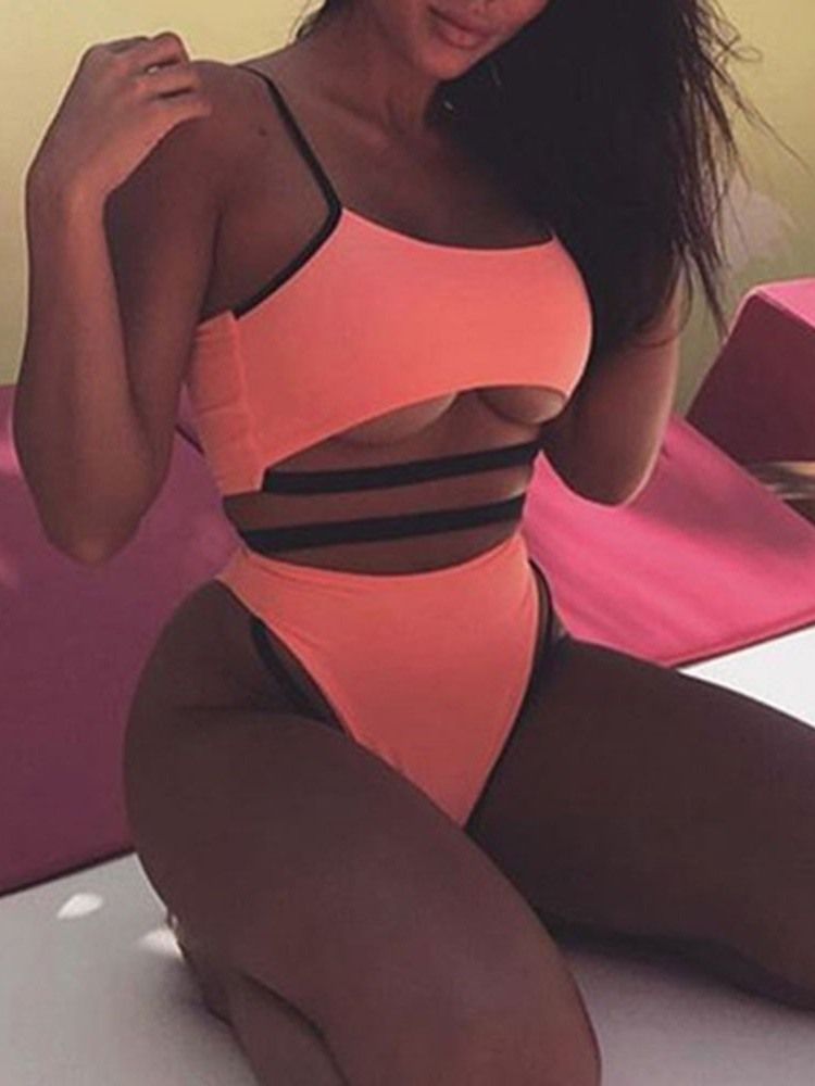 Maillots De Bain Sexy À Blocs De Couleur Patchwork Pour Femmes