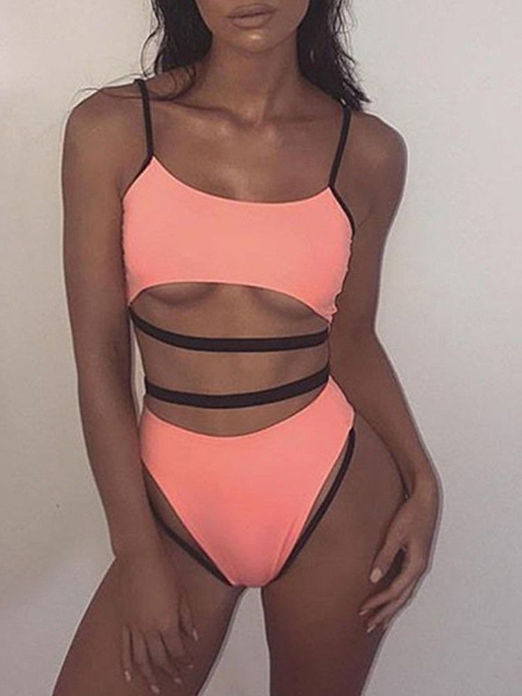 Maillots De Bain Sexy À Blocs De Couleur Patchwork Pour Femmes