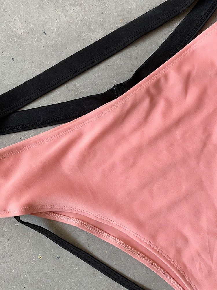 Maillots De Bain Sexy À Blocs De Couleur Patchwork Pour Femmes