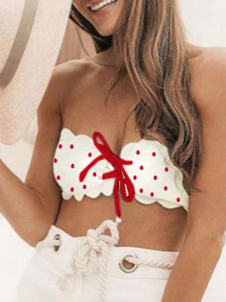 Maillots De Bain Sexy À Pois Bowknot Pour Femmes