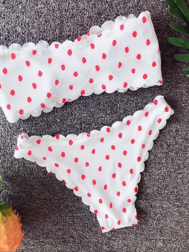 Maillots De Bain Sexy À Pois Bowknot Pour Femmes