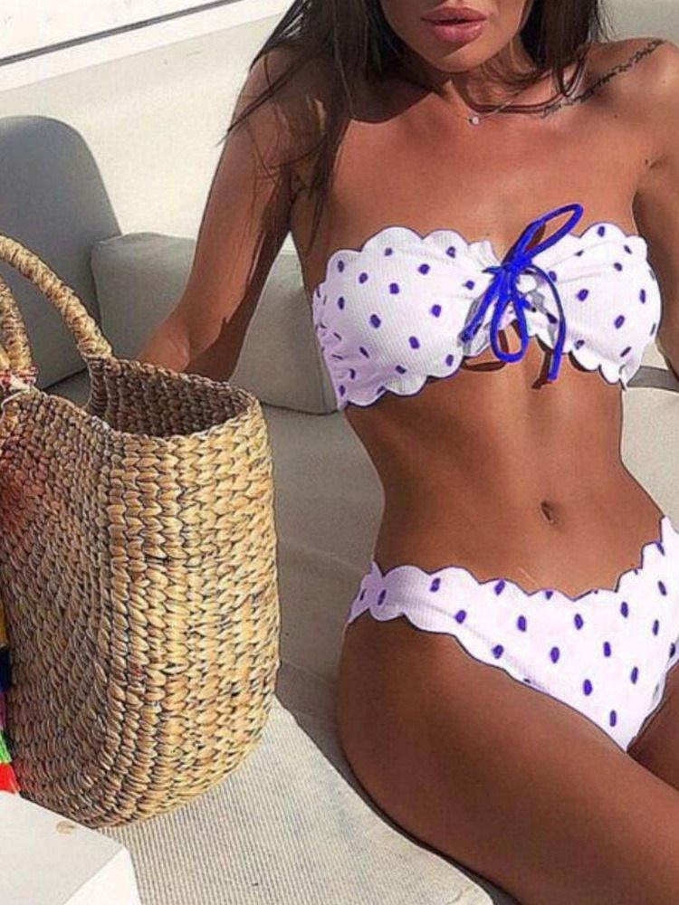 Maillots De Bain Sexy À Pois Bowknot Pour Femmes