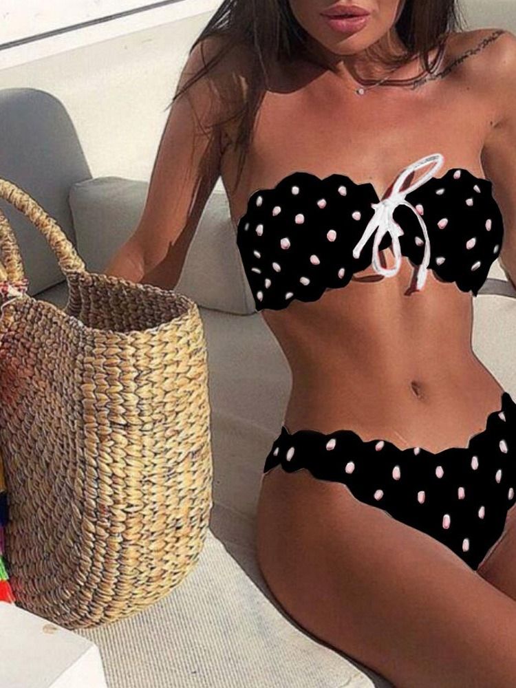 Maillots De Bain Sexy À Pois Bowknot Pour Femmes