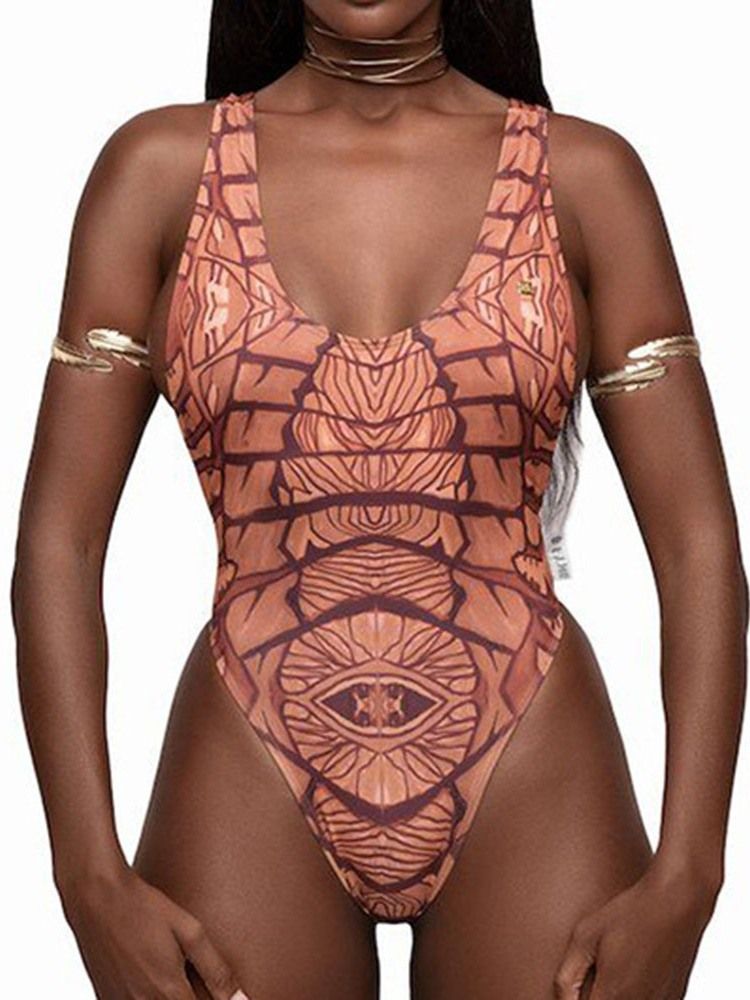 Maillots De Bain Une Pièce Sexy Imprimés Pour Femmes