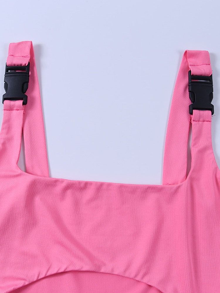 Combinaison De Sport À Boucle Pour Sac Serré Décontracté Solide Pour Femmes