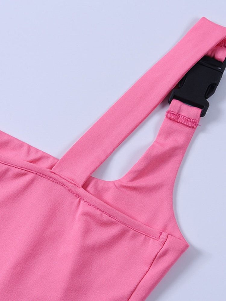 Combinaison De Sport À Boucle Pour Sac Serré Décontracté Solide Pour Femmes