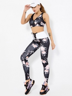 Ensemble De Vêtements De Sport Pour Femmes À Séchage Rapide Et Imprimé Floral