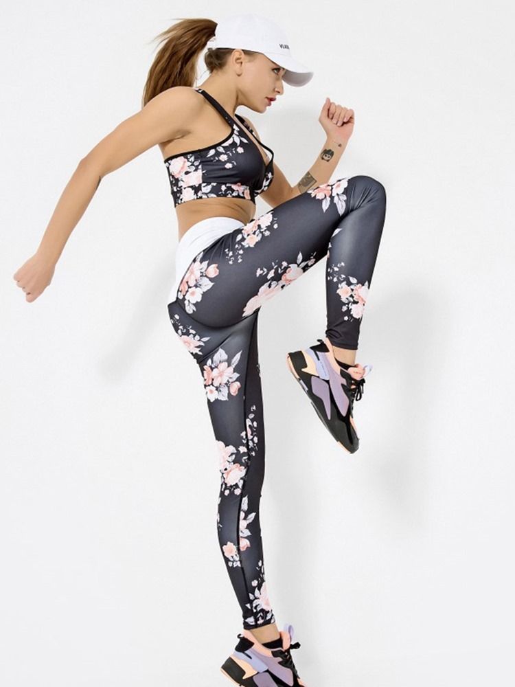 Ensemble De Vêtements De Sport Pour Femmes À Séchage Rapide Et Imprimé Floral