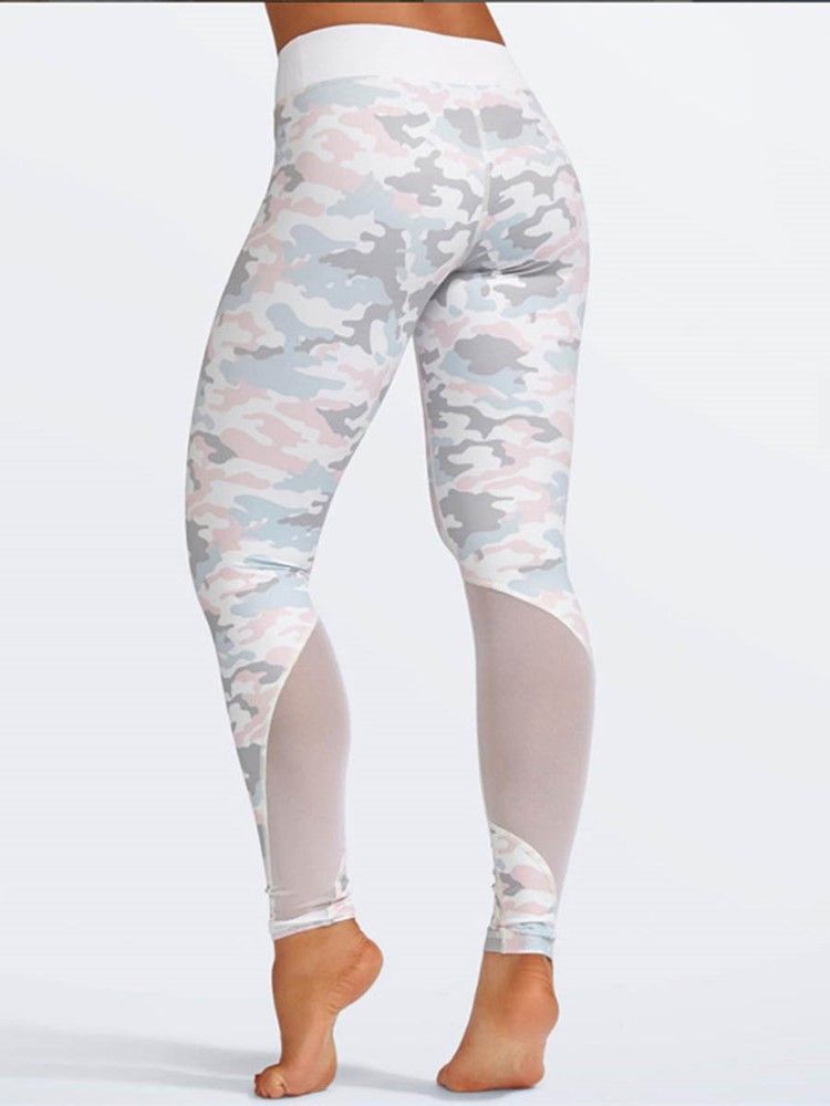 Ensembles De Sport Complets En Patchwork De Camouflage Anti-transpiration Pour Femmes