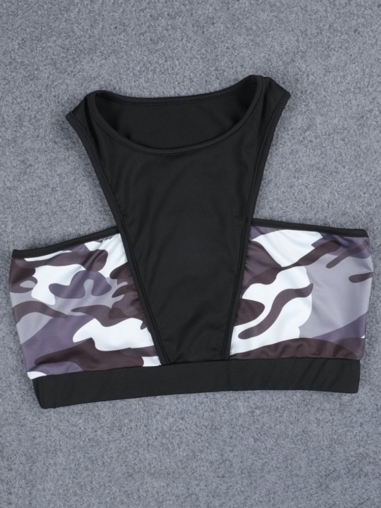 Ensembles De Sport De Yoga Pour Pull-over Camouflage Anti-transpiration Pour Femmes