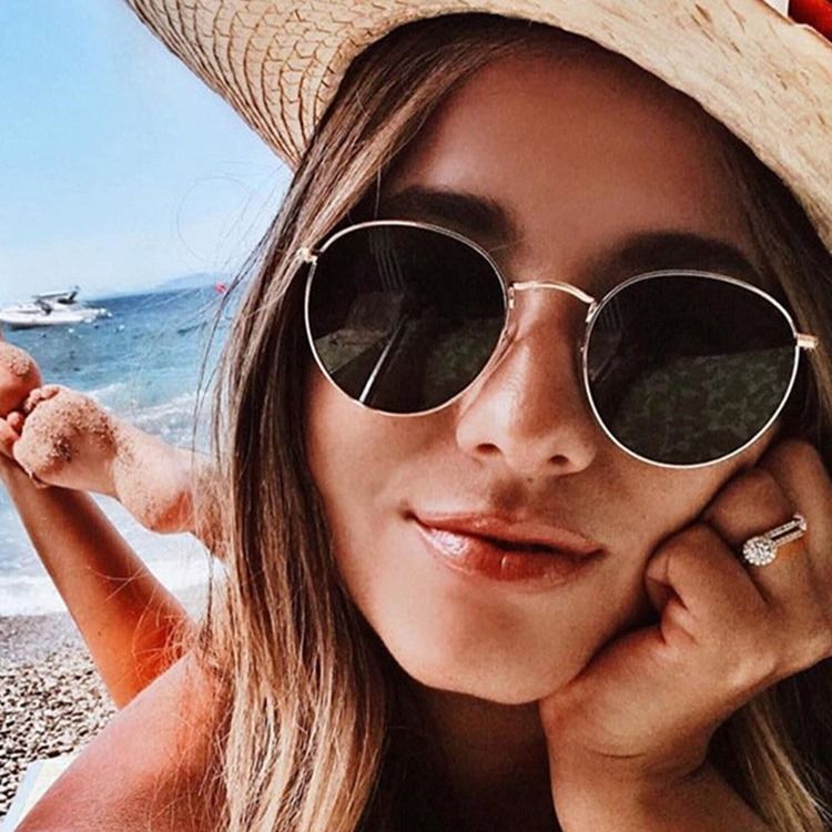 Lunettes De Soleil Rondes De Style Nouveau Pour Femmes