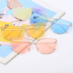 Lunettes De Soleil À Verres Métalliques Pour Femmes