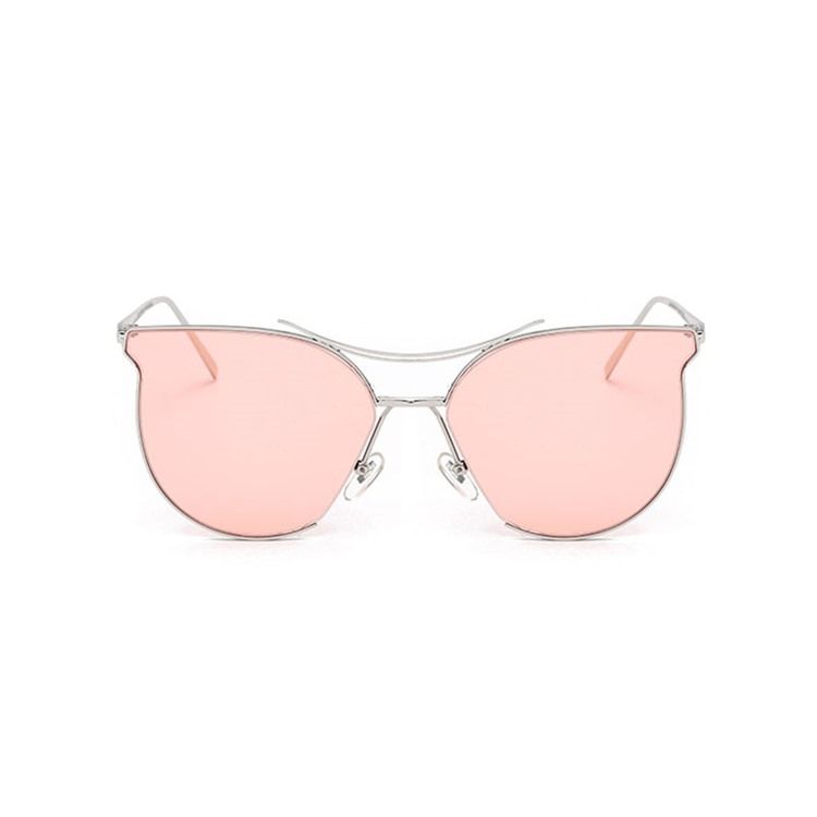 Lunettes De Soleil À Verres Métalliques Pour Femmes