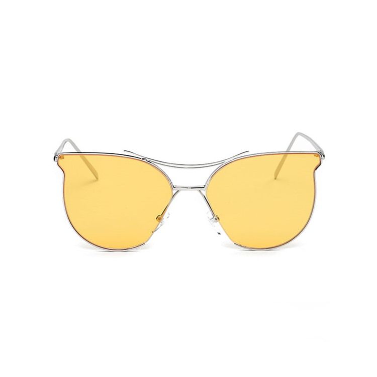 Lunettes De Soleil À Verres Métalliques Pour Femmes