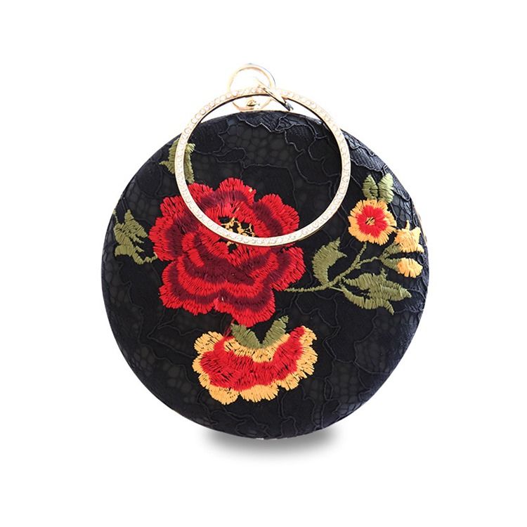 Clutch Broderie Florale Vintage