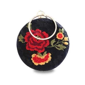 Clutch Broderie Florale Vintage