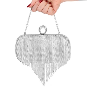 Franges Strass Pochettes Rectangle Polyvalentes Sacs De Soirée