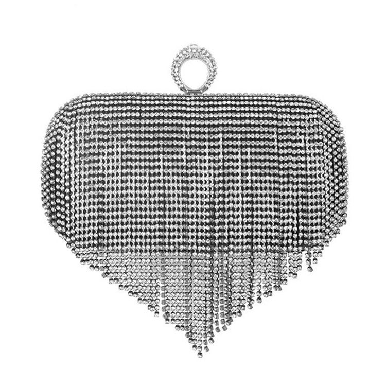 Franges Strass Pochettes Rectangle Polyvalentes Sacs De Soirée