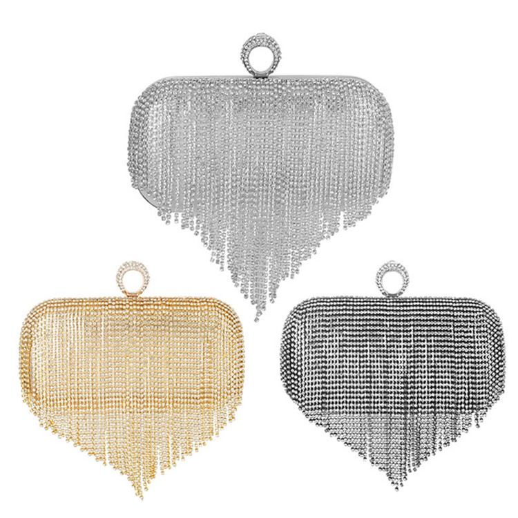 Franges Strass Pochettes Rectangle Polyvalentes Sacs De Soirée