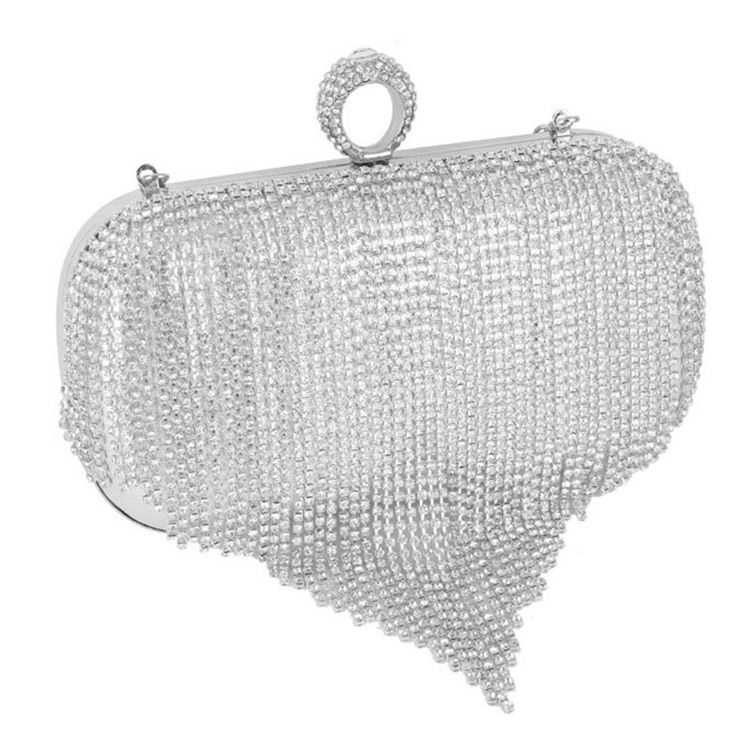 Franges Strass Pochettes Rectangle Polyvalentes Sacs De Soirée