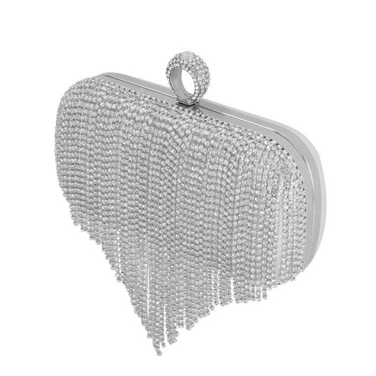 Franges Strass Pochettes Rectangle Polyvalentes Sacs De Soirée