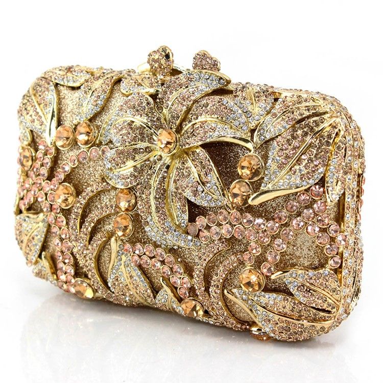 Pochette De Luxe En Relief Avec Strass