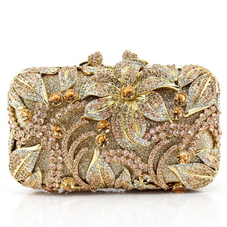 Pochette De Luxe En Relief Avec Strass