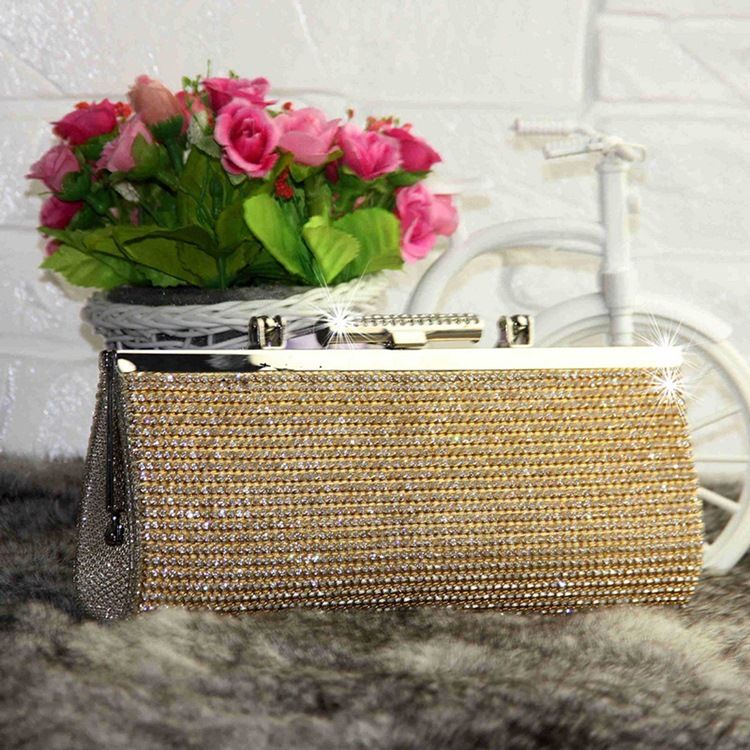 Pochette À Paillettes Et Strass De Style Coréen