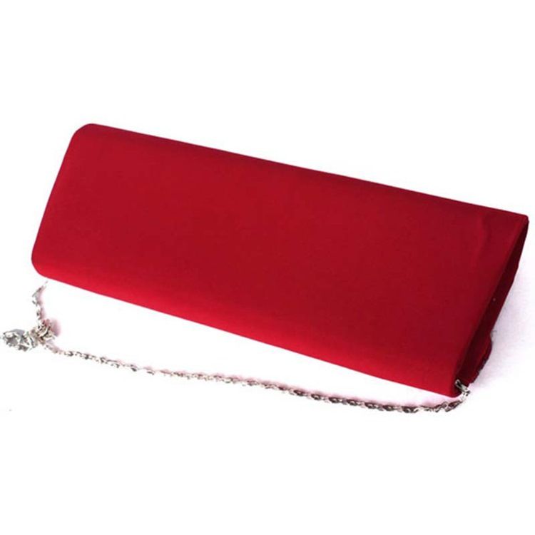 Pochette En Satin De Couleur Unie De Style Coréen