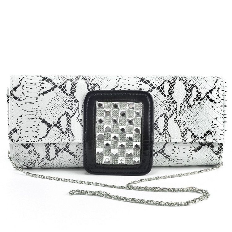 Pochette De Soirée Imprimée En Strass