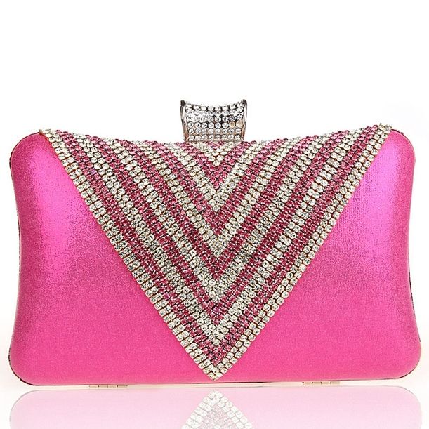 Pochette De Soirée En Strass Triangle