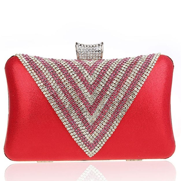 Pochette De Soirée En Strass Triangle