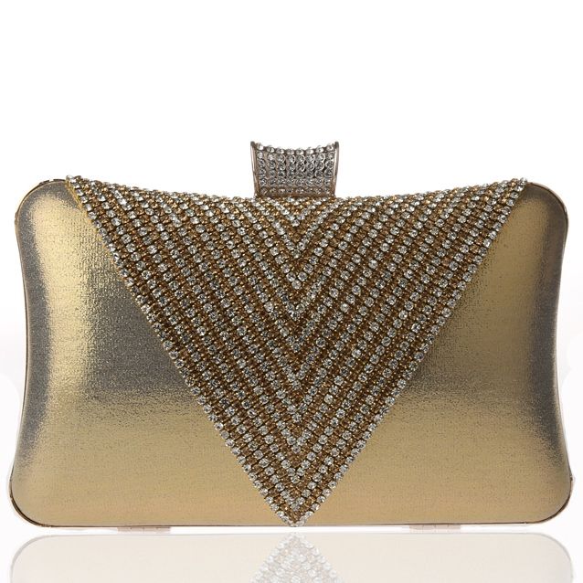 Pochette De Soirée En Strass Triangle