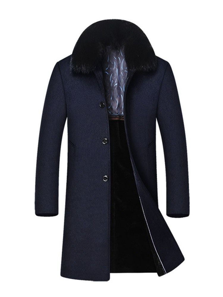 Manteau À Boutonnage Long Et Boutonné Pour Hommes