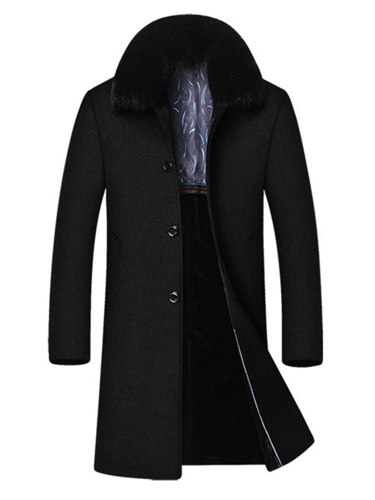 Manteau À Boutonnage Long Et Boutonné Pour Hommes