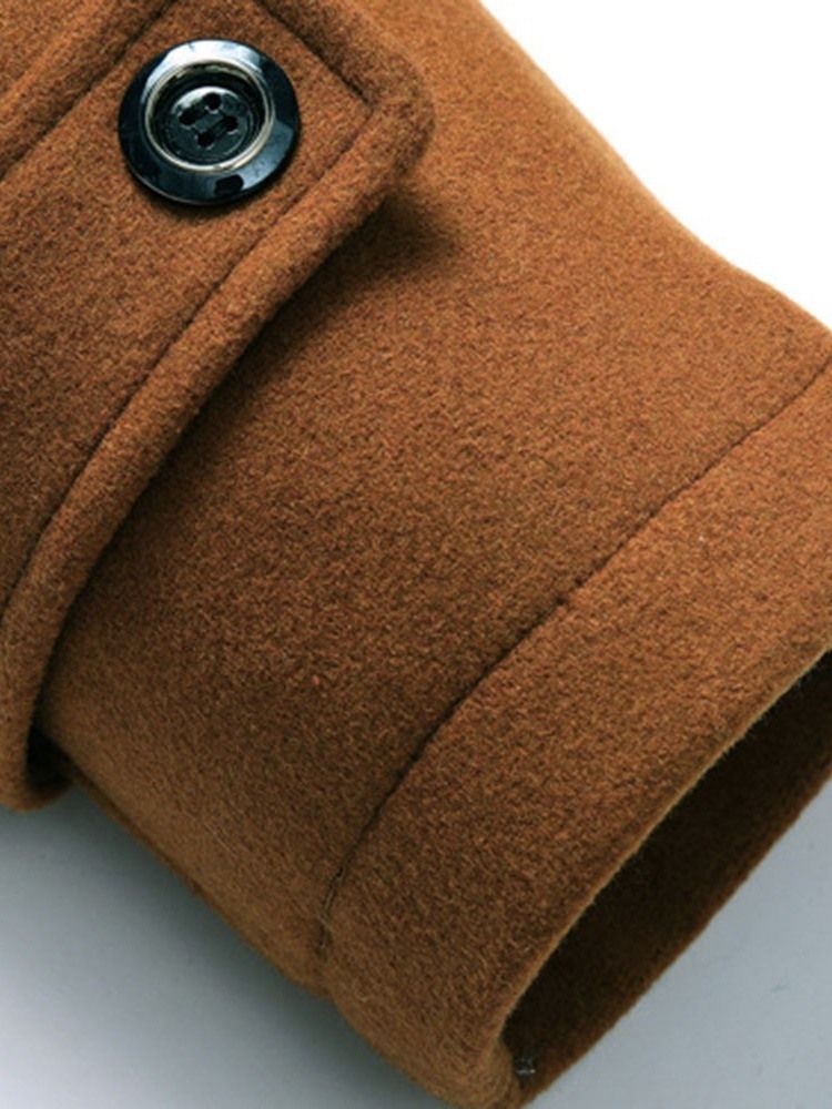 Manteau D'hiver À Boutonnage Simple Pour Hommes