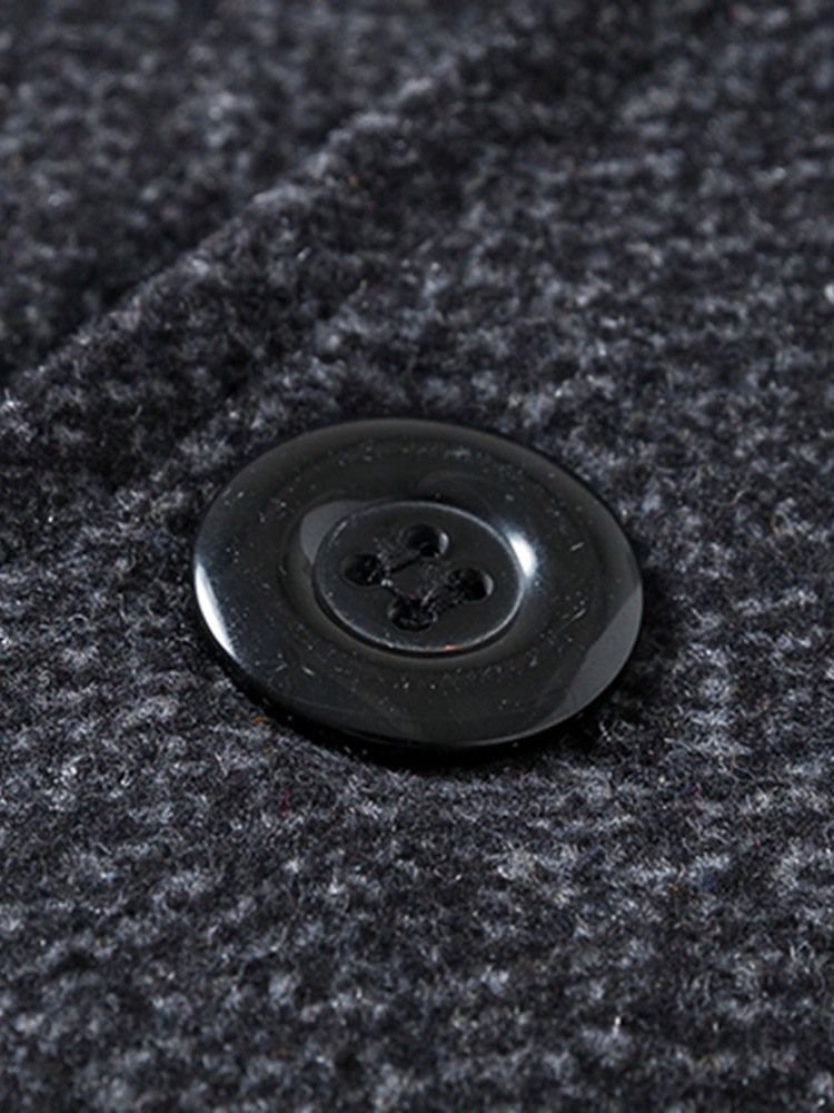 Manteau Simple Boutonnage Coréen À Revers Cranté Pour Hommes