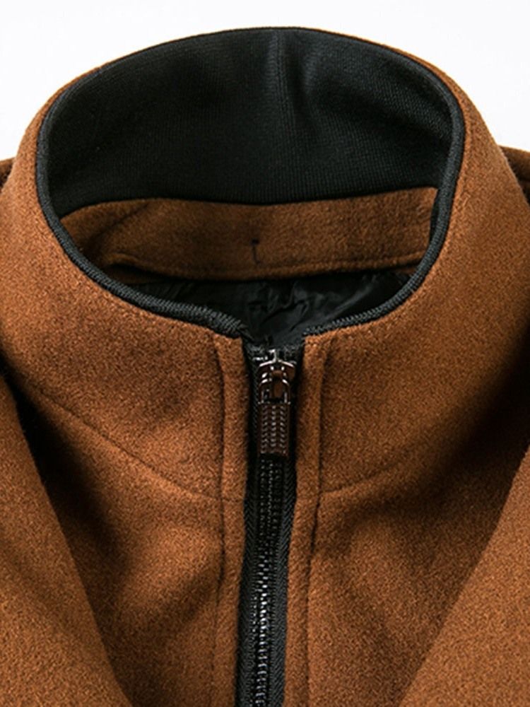 Manteau Simple Boutonnage Standard D'automne Pour Hommes