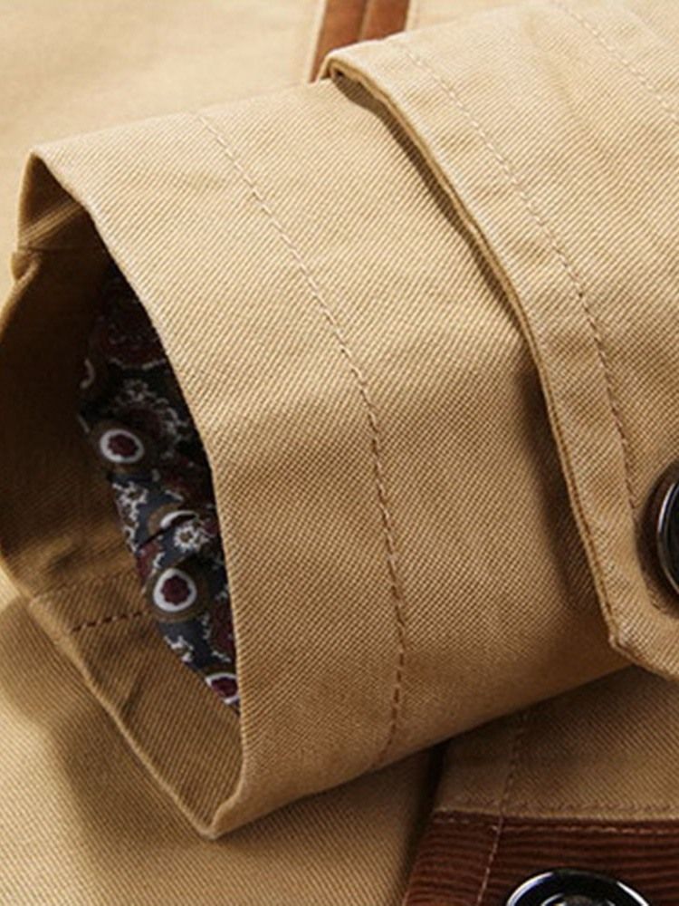 Trench-coat Décontracté D'automne À Boutons Standard Pour Hommes