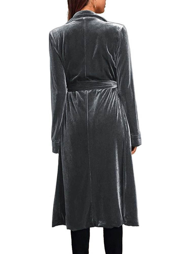 Trench-coat Western Regular Avec Ceinture À Revers Pour Femmes