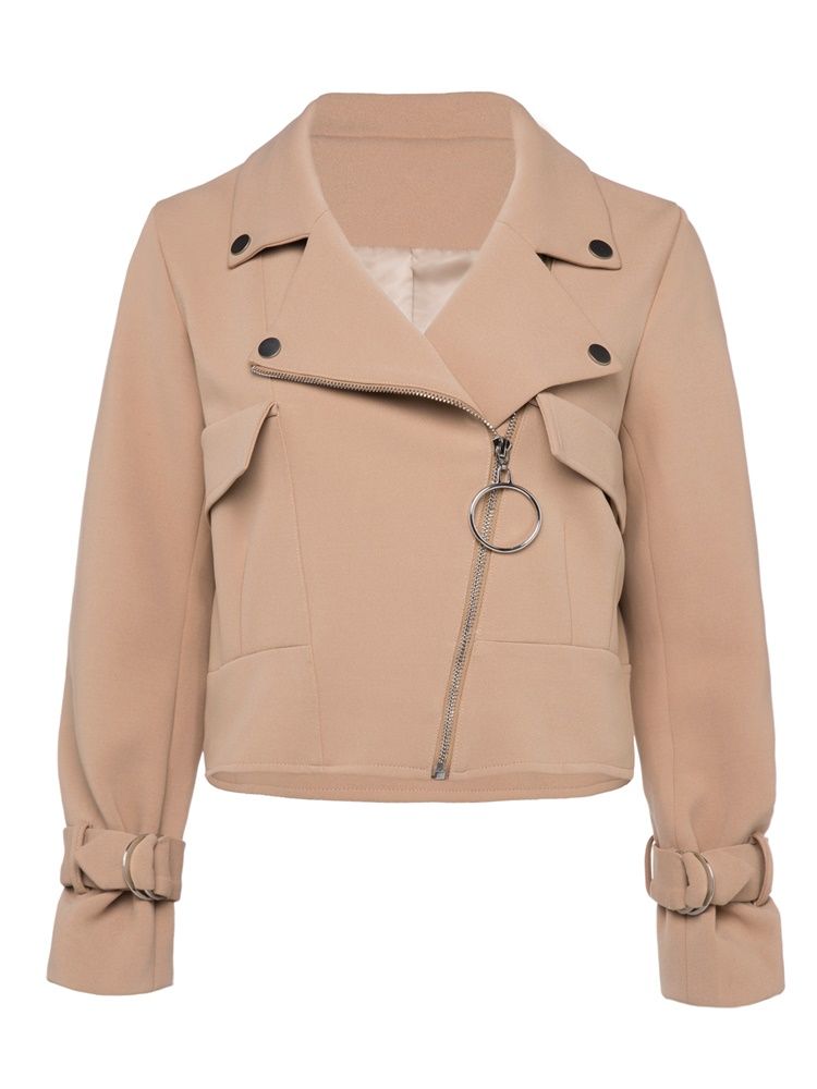 Trench Court À Poche Zippée Pour Femme