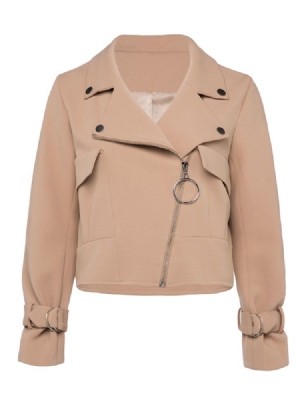 Trench Court À Poche Zippée Pour Femme