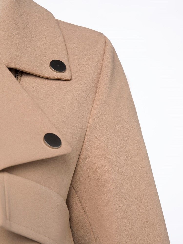 Trench Court À Poche Zippée Pour Femme