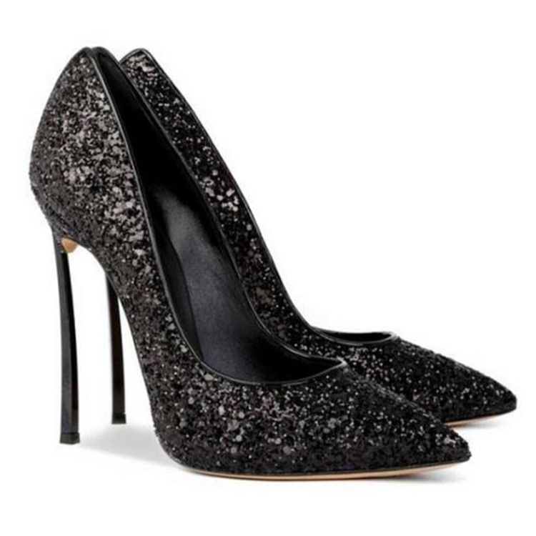 Chaussures De Bal À Enfiler À Paillettes Et À Talons Aiguilles Pour Femmes