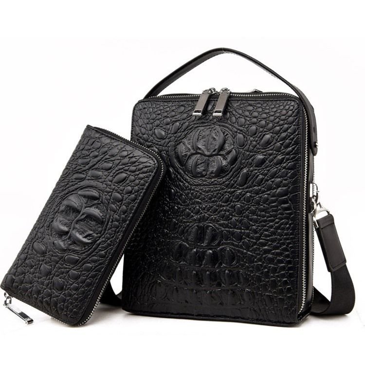 Sac À Main Pour Homme En Relief Croco