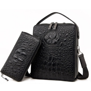 Sac À Main Pour Homme En Relief Croco